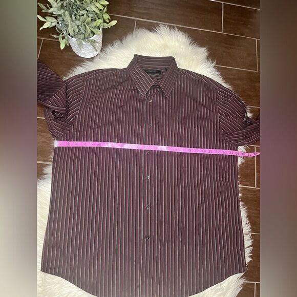 Axist burgundy striped button down sz XL - Picture 4 of 5